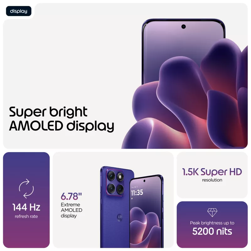 Motorola edge 70 fusion 17,2 cm (6,78 inch) Dual SIM Android 16.0 5G USB Type-C 12 GB 256 GB 7000 mAh Viola