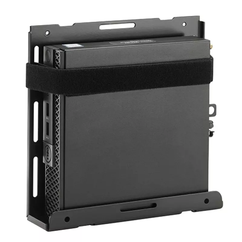 Kit di montaggio Chief KRA232B – supporto a colonna per thin client/PC, acciaio, nero, portata max. 1,36 kg