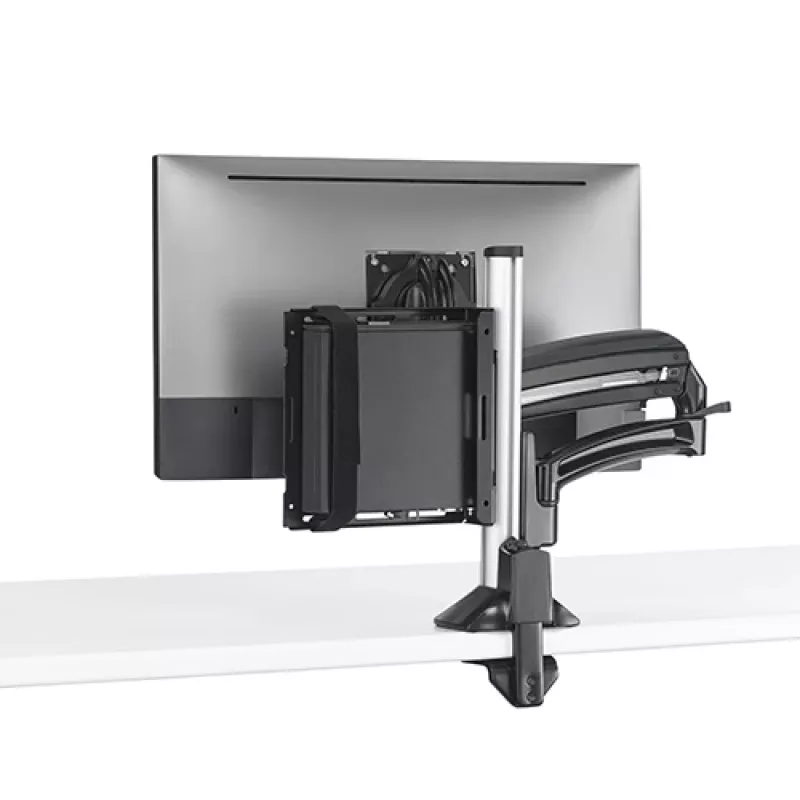 Kit di montaggio Chief KRA232B – supporto a colonna per thin client/PC, acciaio, nero, portata max. 1,36 kg