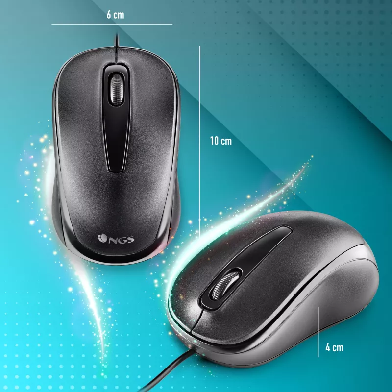 NGS EASY DELTA mouse office ambidestro USB Type-A ottico 1200 DPI