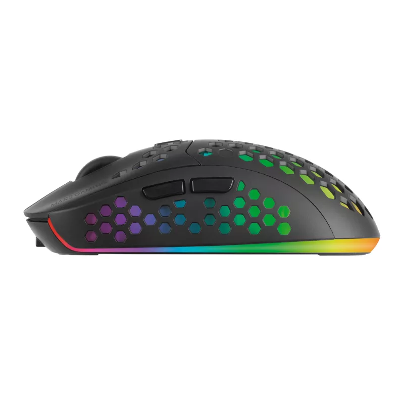 Mars Gaming MMW3, mouse gaming wireless, RGB Flow, ultraleggero 79g, 3200DPI, nero