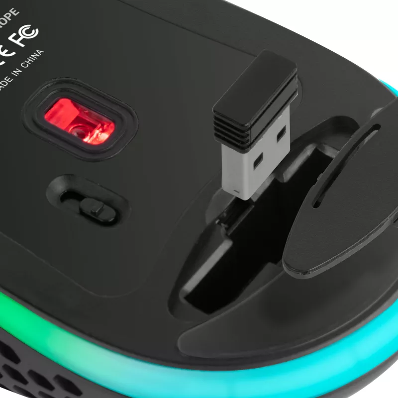 Mars Gaming MMW3, mouse gaming wireless, RGB Flow, ultraleggero 79g, 3200DPI, nero