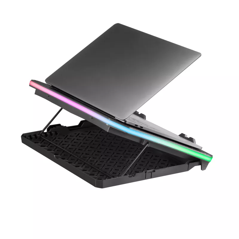 Mars Gaming MNBC6, base di raffreddamento + stand XL 19'' ARGB, 3 ventole, stand mobile