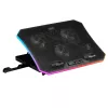 Mars Gaming MNBC6, base di raffreddamento + stand XL 19'' ARGB, 3 ventole, stand mobile