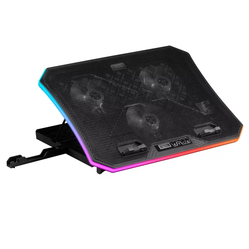 Mars Gaming MNBC6, base di raffreddamento + stand XL 19'' ARGB, 3 ventole, stand mobile