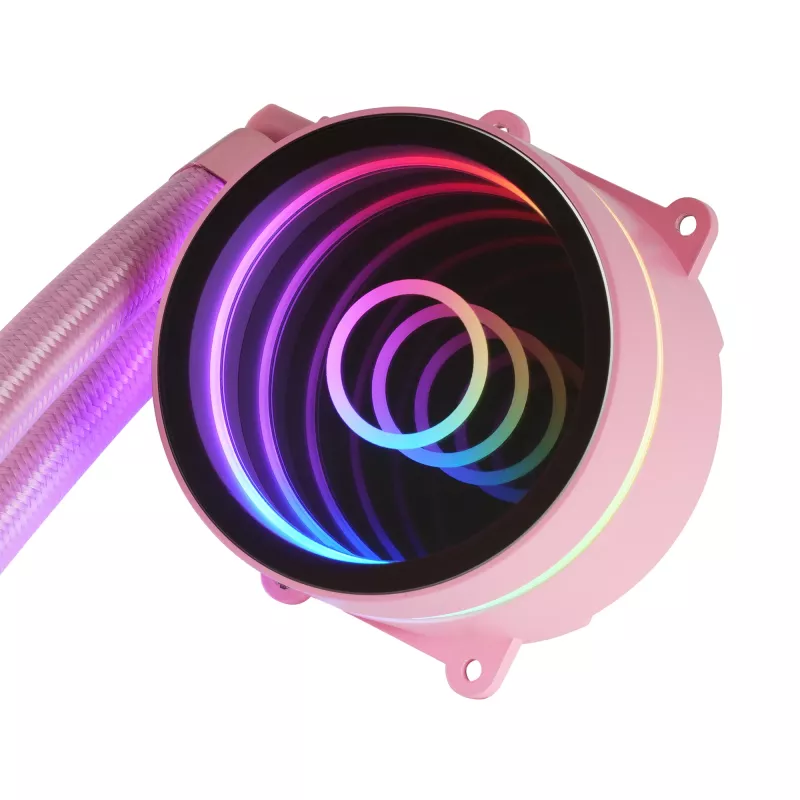 Mars Gaming ML-ONE120 rosa dissipatore CPU a liquido TDP 200W specchio Infinity FRGB ventola silenziosa universale multisocket