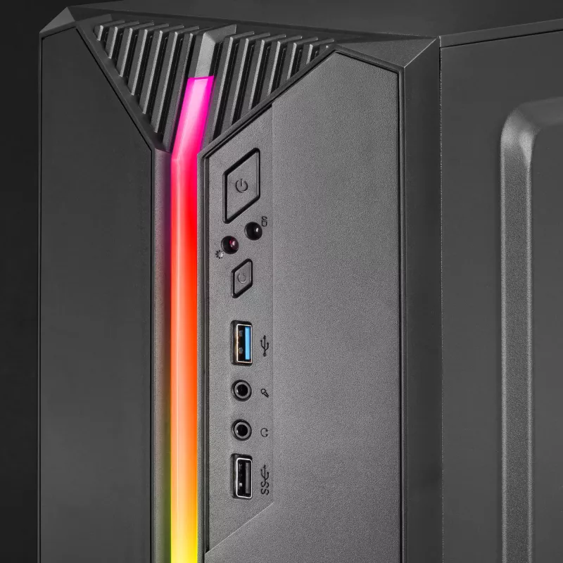 Mars Gaming MC-S1 nero case gaming PC micro-ATX compatto illuminazione ARGB 12 modalità ventola FRGB finestra laterale completa