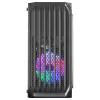 Mars Gaming MC-S2 Case per PC Gaming Micro-ATX compatto nero 2 ventole FRGB arcobaleno con griglia frontale e finestra laterale continua