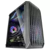 Mars Gaming MC-S2 Case per PC Gaming Micro-ATX compatto nero 2 ventole FRGB arcobaleno con griglia frontale e finestra laterale continua