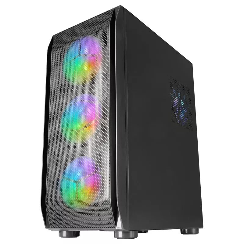 Mars Gaming MC-KX Tower Gaming Premium E-ATX nero sistema CPU FREEZER 5 ventole ARGB ultraleggere controller ARGB e controller RF frontale mesh