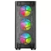 Mars Gaming MC-KX Tower Gaming Premium E-ATX nero sistema CPU FREEZER 5 ventole ARGB ultraleggere controller ARGB e controller RF frontale mesh