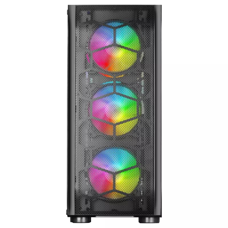 Mars Gaming MC-KX Tower Gaming Premium E-ATX nero sistema CPU FREEZER 5 ventole ARGB ultraleggere controller ARGB e controller RF frontale mesh