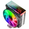 Mars Gaming MCPU-VR Dissipatore CPU nero doppio Infinity Mirror ARGB 4 heatpipe HCT 180 W TDP ventola PWM da 12 cm ultra-silenziosa