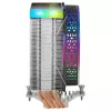 Mars Gaming MCPU-VR Dissipatore CPU nero doppio Infinity Mirror ARGB 4 heatpipe HCT 180 W TDP ventola PWM da 12 cm ultra-silenziosa