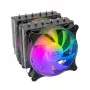 Mars Gaming MCPU-XT Dissipatore CPU nero doppia torre 6 heatpipe HCT TDP 300W 2 ventole ARGB PWM da 12cm