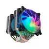 Mars Gaming MCPU-XT Dissipatore CPU nero doppia torre 6 heatpipe HCT TDP 300W 2 ventole ARGB PWM da 12cm