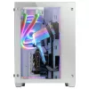 Mars Gaming MCV3 White case da gaming XXL personalizzato E-ATX finestra in vetro temperato anteriore e laterale struttura modulare a doppia camera