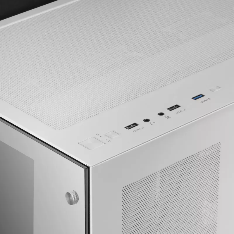 Mars Gaming MCV3 White case da gaming XXL personalizzato E-ATX finestra in vetro temperato anteriore e laterale struttura modulare a doppia camera