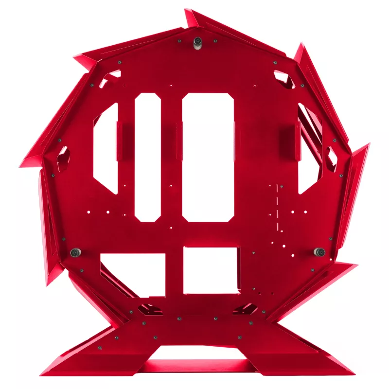 Mars Gaming MCORB Case per PC Gaming Micro-ATX XL rosso design rotondo personalizzato doppio vetro temperato