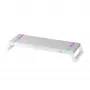 Mars Gaming MGS-ONE White supporto monitor Chroma RGB dimensioni regolabili supporto per smartphone e tablet USB 2.0 frontale