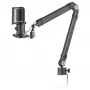 Mars Gaming MMIC-XT, microfono da studio professionale high-definition 192 kHz 24 bit, braccio omnidirezionale, supporto anti-shock, pop-filter in rete metallica, nero