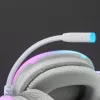 Mars Gaming MH-GLOW Cuffie bianche 360° Full Chroma RGB Flow microfono con cancellazione del rumore design ultraleggero cuscinetti in memory foam compatibilità universale