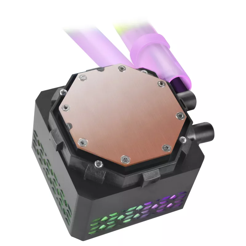 Mars Gaming ML-ULTRA360 Raffreddamento a liquido CPU nero TDP 650W Infinity Mirror 3 ventole FDB ARGB silenziose tubi ARGB multisocket universale