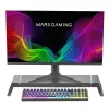 Mars Gaming MGS-ONE Supporto monitor Chroma RGB nero dimensione regolabile supporto per smartphone e tablet USB 2.0 frontale