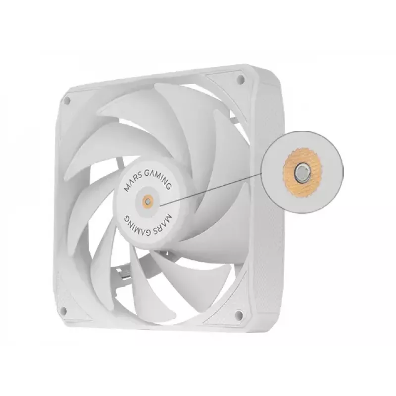 Mars Gaming MF-NCLX2W Ventola per case computer 12 cm bianca 2 pz.