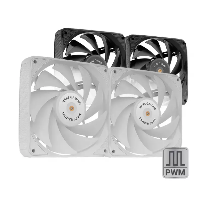 Mars Gaming MF-NCLX2W Ventola per case computer 12 cm bianca 2 pz.