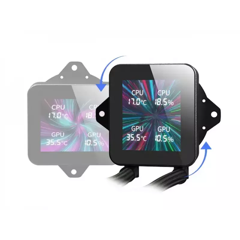 Mars Gaming MLVISION240 sistema di raffreddamento per computer dissipatore a liquido all-in-one per processore 12 cm nero