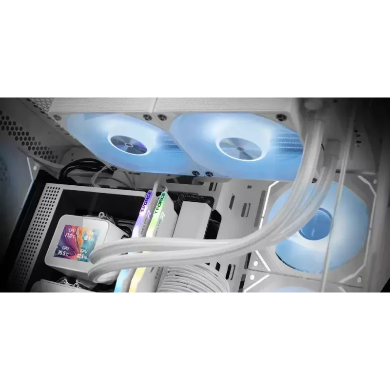 Mars Gaming ML-VISION240W Dissipatore a liquido AIO per CPU, 240 mm, RGB, bianco