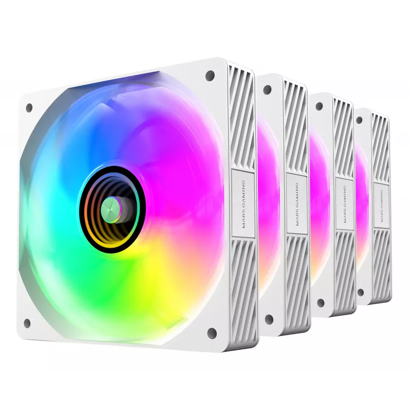 Mars Gaming MFSI4KITW sistema di raffreddamento per computer ventola per case 12 cm bianco