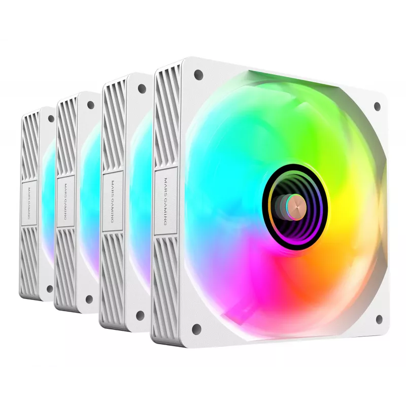 Mars Gaming MFSI4KITW sistema di raffreddamento per computer ventola per case 12 cm bianco