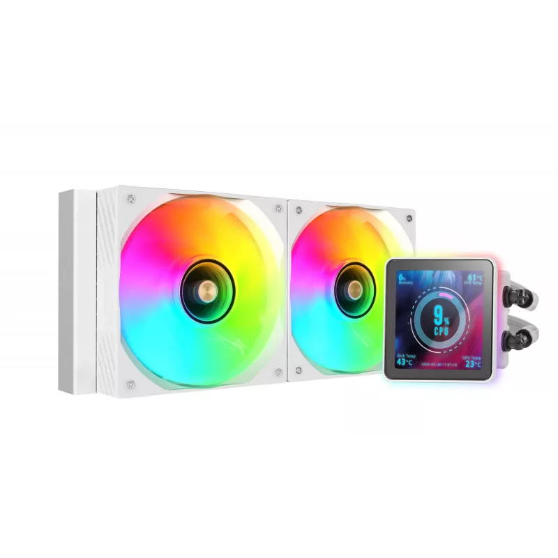 Mars Gaming ML-VISIONPRO240W dissipatore a liquido all-in-one per processore 12 cm bianco 1 pz.