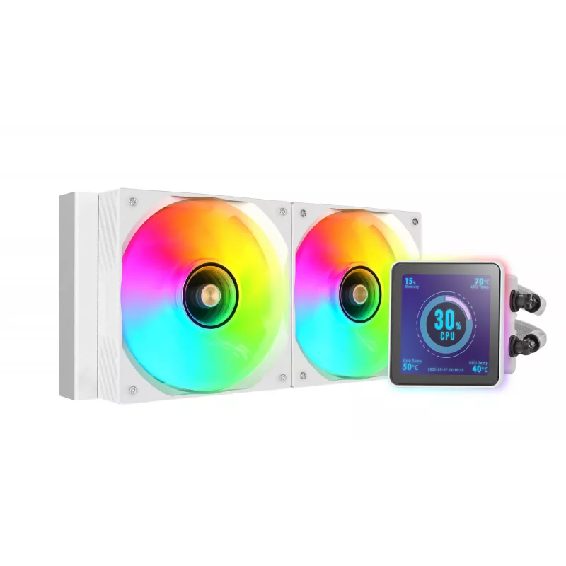 Mars Gaming ML-VISIONPRO240W dissipatore a liquido all-in-one per processore 12 cm bianco 1 pz.
