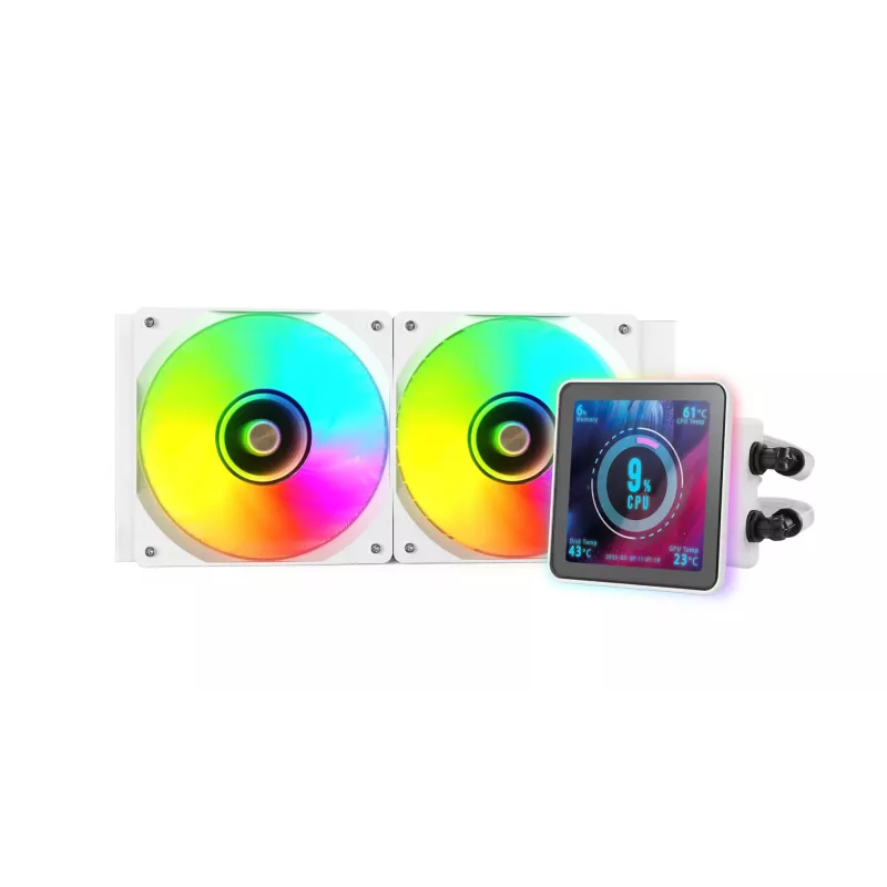 Mars Gaming ML-VISIONPRO240W dissipatore a liquido all-in-one per processore 12 cm bianco 1 pz.