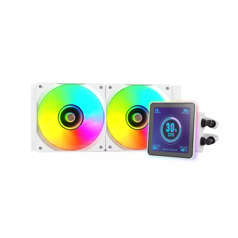 Mars Gaming ML-VISIONPRO240W dissipatore a liquido all-in-one per processore 12 cm bianco 1 pz.
