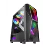 Mars Gaming MC777, case per computer ATX, illuminazione ARGB, nero, PC, nero, ATX, micro ATX, Mini-ITX, blu, verde, rosso, 15,8 cm, 31,8 cm