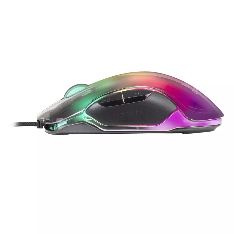Mars Gaming MMGLOW mouse da gaming RGB Chroma-Glow finitura a specchio 12800 DPI nero