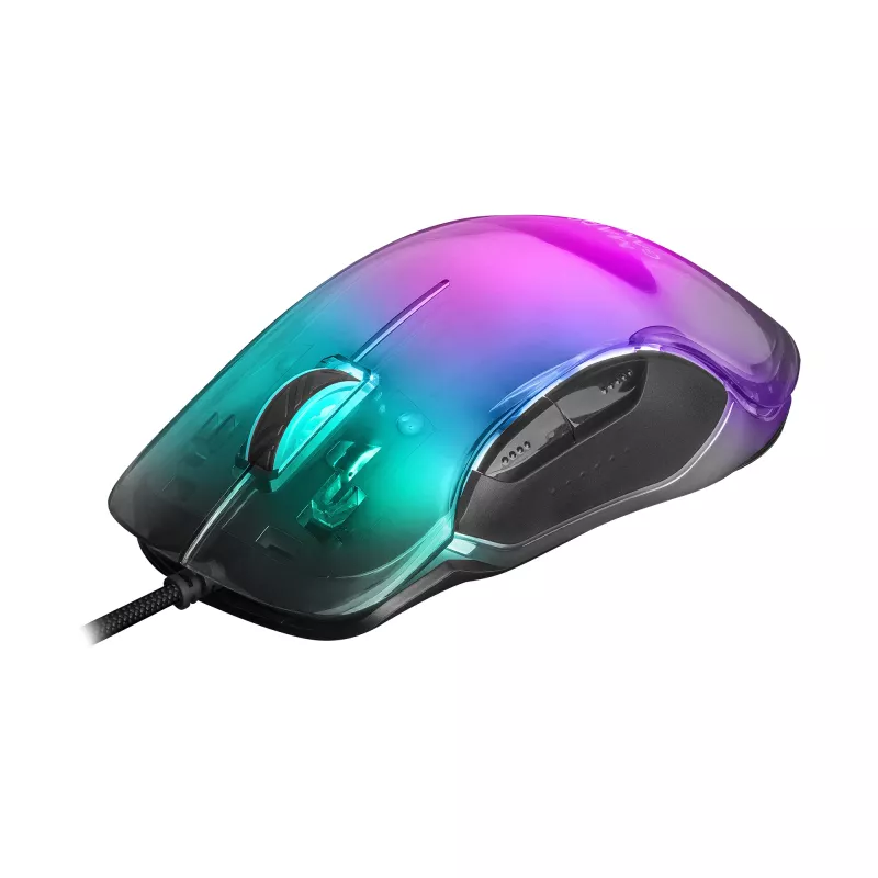Mars Gaming MMGLOW mouse da gaming RGB Chroma-Glow finitura a specchio 12800 DPI nero
