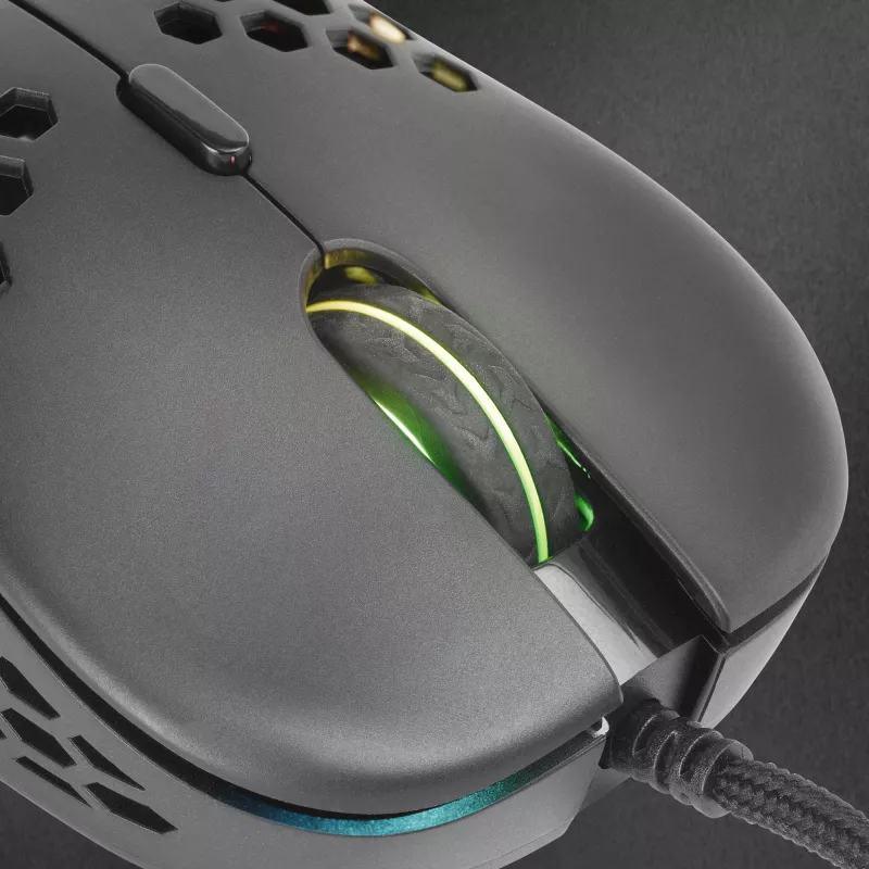 Mars Gaming MM55 nero mouse da gaming RGB Chroma ultraleggero 55g 12800 DPI switch meccanici HUANO