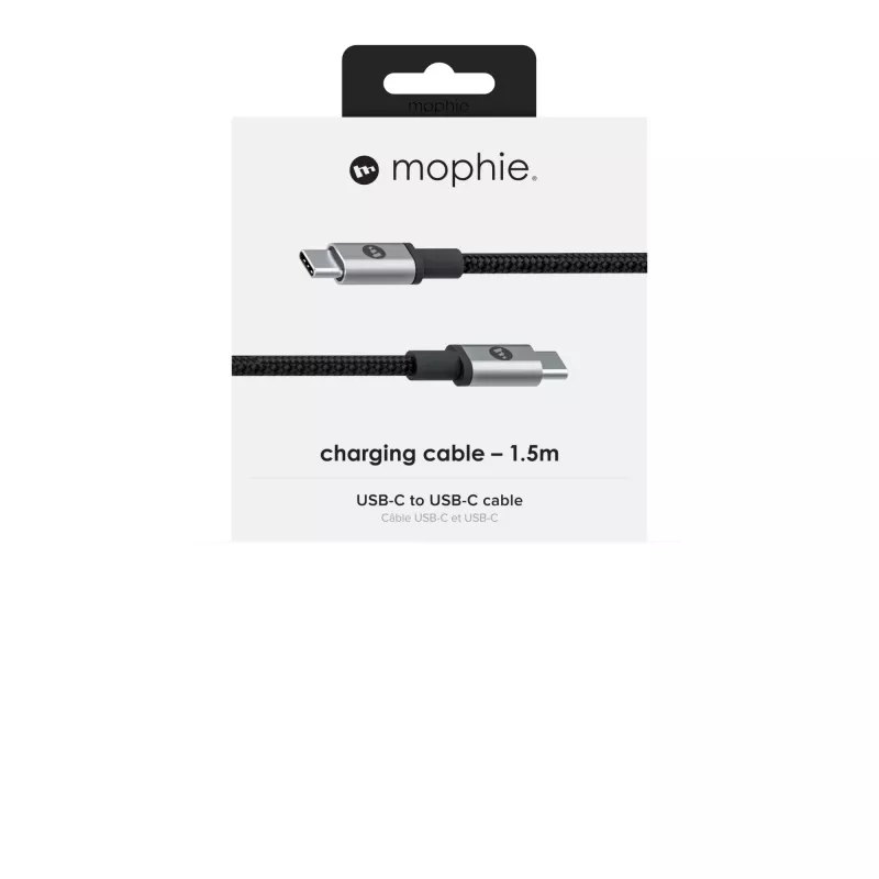 Cavo di ricarica e sincronizzazione mophie – USB-C a USB-C (3.1) 1,5 m – nero