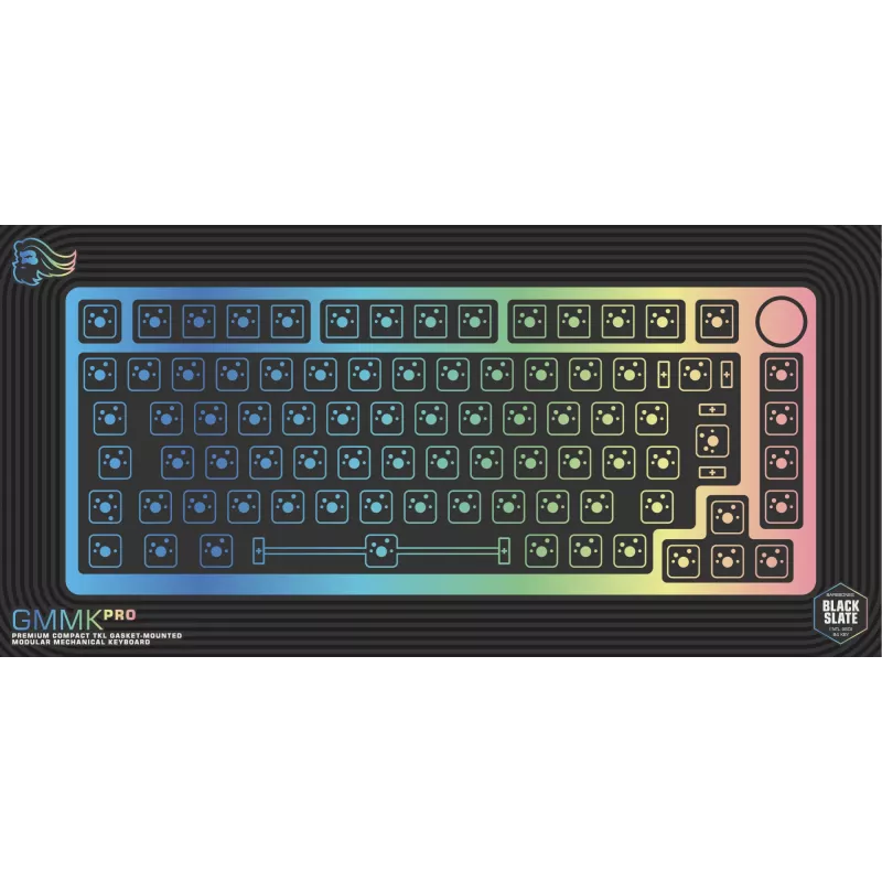 Barebone tastiera GLORIOUS GMMK Pro — case in alluminio 75%, nero, 332×135×32 mm, 1,5 kg