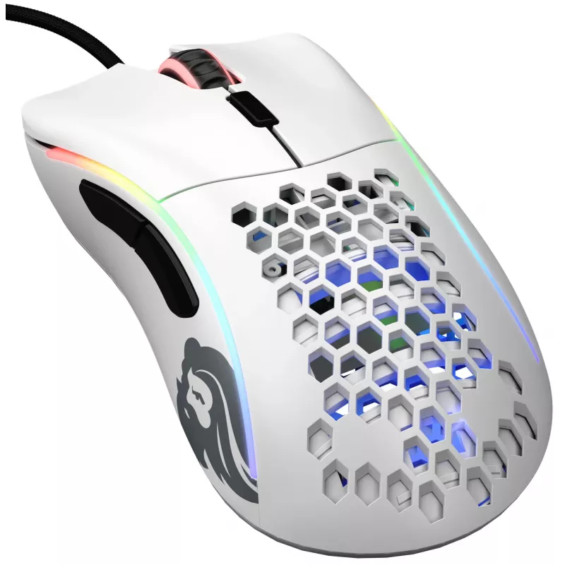 Glorious Gaming Glorious Model D Minus - bianco opaco, per destrorsi, ottico, USB Type-A, 3200 DPI, 1 ms, bianco