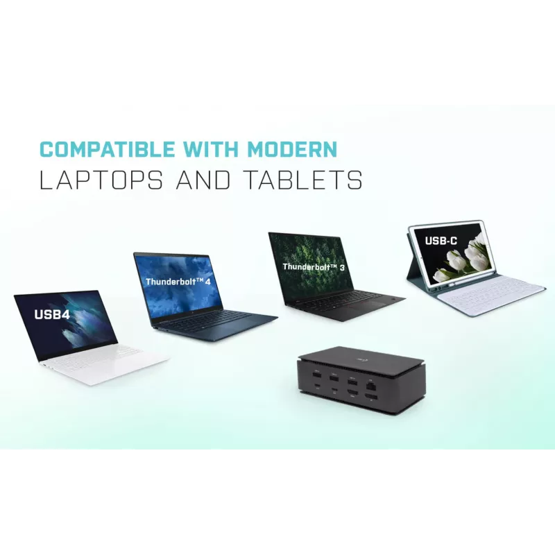 i-tec Metal docking station USB4 Dual 4K HDMI DP con Power Delivery 80 W + caricabatterie universale 100 W