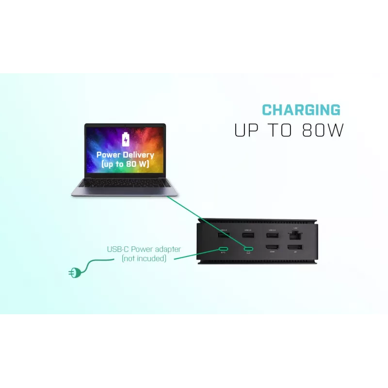 i-tec Metal docking station USB4 Dual 4K HDMI DP con Power Delivery 80 W + caricabatterie universale 100 W