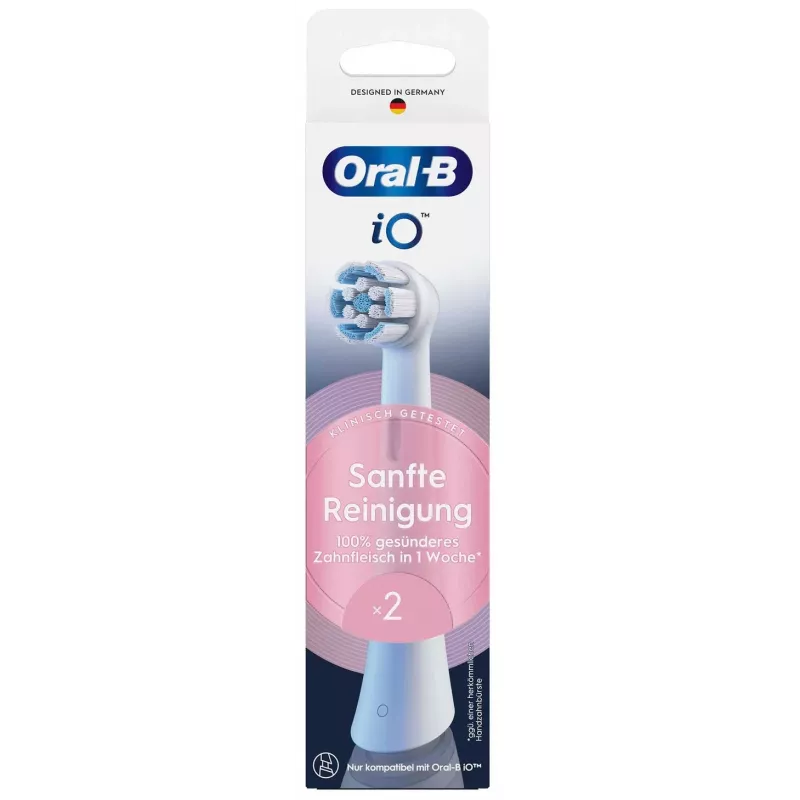 Testine per spazzolino elettrico Oral-B iO Gentle Cleaning bianco, confezione da 2