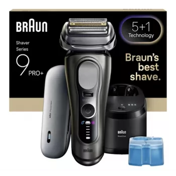 Rasoio a lamina Braun Series 9 Pro+ 9675cc grigio argento acciaio inox