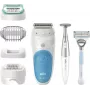 Braun Silk-épil 5 810 + Gillette Venus Trimmer 28 pinzette blu, bianco